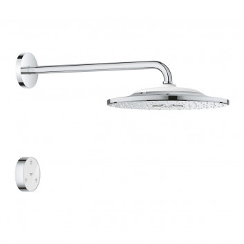 Верхній душ Grohe Rainshower SmartConnect 310, кругла, діаметр 310mm, 2 strumienie, тримач настінні 422mm, pilot do zmiany strumienia, хром