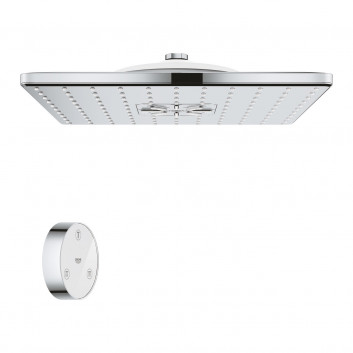 Верхній душ Grohe Rainshower SmartConnect 310, кругла, діаметр 310mm, 2 strumienie, тримач настінні 422mm, pilot do zmiany strumienia, хром