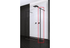 Бічна стінка до кабіни Walk-In Radaway Modo New Black II 30 cm x 200cm, чорний, скло прозоре