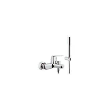 Bateria Grohe Eurosmart Cosmopolitan wannowa ścienna z zestawem prysznicowym- sanitbuy.pl