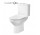 Kompakt WC Cersanit City CleanOn, 67x37,5cm, раковина bezkołnierzowa, сидіння slim duroplastowa з мікроліфтом, злив горизонтальний, doprowadzenie wody od boku, білий