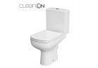 Kompakt WC Cersanit Colour CleanOn, 65x37cm, раковина bezkołnierzowa, сидіння duroplastowa з мікроліфтом, злив горизонтальний, doprowadzenie wody od boku, білий