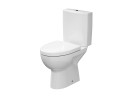 Kompakt WC Cersanit Parva, 61x36cm, сидіння duroplastowa з мікроліфтом, злив горизонтальний, doprowadzenie wody od boku, білий