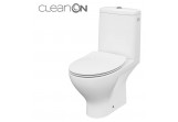 Kompakt WC Cersanit Moduo CleanOn, bezkołnierzowa раковина, 64,5x35,6cm, сидіння slim з мікроліфтом, злив горизонтальний, doprowadzenie wody od boku, білий