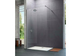 Стінка walk-in Huppe Design Pure, 800mm, скло 6mm, wspornik poprzeczny, Anti-Plaque, срібний матовий профіль