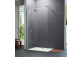 Стінка walk-in Huppe Design Pure, 750mm, stabilizator skośny, Anti-Plaque, срібний матовий профіль