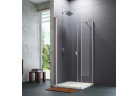 Розпашні двері Huppe Design pure чотирикут., 900mm, маятникові, універсальні, Anti-Plaque, profil хром eloxal