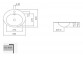 Умивальник монтований в стільниці Alape O-Series, овальна, 425x325mm, z переливом, łatwa w pielęgnacji, EB.O425, біла