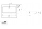 Умивальник монтований в стільниці Alape R-Series, прямокутна, 585x405mm, z переливом, отвір для змішувача, łatwa w pielęgnacji, EB.R585H, біла