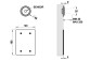 Zewnętrzny element dla elektronicznych baterii Gessi, do ustawiania temperatury i ciśnienia, хромована сталь