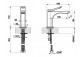 Змішувач для умивальника Gessi Rilievo, підлогова, висота 153mm, клапан automatyczny, хром