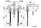 Змішувач для умивальника Gessi Rilievo, підлогова, на 3 отвори, клапан automatyczny, хром