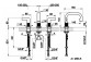 Змішувач для раковини на 3 отвори Gessi Inciso, підлогова, висота 145mm, клапан automatyczny, хром