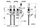 Змішувач для ванни на 4 отвори Gessi Inciso, установка na półce, душовий комплект, do przelewu z funkcją napełniania, хром
