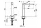 Змішувач для умивальника Gessi Rettangolo K, підлогова, висота 299mm, кран 209mm, клапан automatyczny, хром