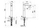 Змішувач для умивальника Gessi Rettengolo, підлогова, висота 296mm, без пробки, хром