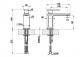 Змішувач для умивальника Gessi Eleganza, підлогова, висота 149mm, клапан automatyczny, хром