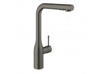 Змішувач для кухонних раковин Grohe Essence, висота 348mm, висувний злив, 2 strumienie, brushed hard graphite