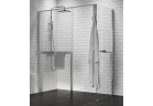 Душова кабіна Walk-In Novellini Kaudra H+H Frame, 150x70cm, лівий варіант, з вішаком для рушника, profil хром