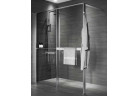 Душова стінка Walk-In Novellini Kaudra HWZ2 Frame, 200x200cm, лівий варіант, з вішаком для рушника i półką, срібний профіль