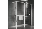 Душова стінка Walk-In Novellini Kaudra HWZ2 Frame, 220x200cm, правий варіант, з вішаком для рушника i półką, білий профіль мат.