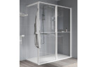Душова стінка Walk-In Novellini Kaudra HWL Frame, 180x200cm, правий варіант, z 2 półkami, срібний профіль