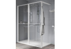 Душова стінка Walk-In Novellini Kaudra HWL Frame, 220x200cm, лівий варіант, z 2 półkami, срібний профіль