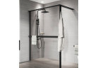 Душова стінка Walk-In Novellini Kaudra HWS, 130x200cm, лівий варіант, з вішаком для рушника, білий профіль мат.