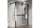 Душова стінка Walk-In Novellini Kaudra HWS, 140x200cm, правий варіант, з вішаком для рушника, білий профіль мат.