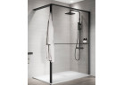 Душова стінка Walk-In Novellini Kaudra HWS, 80x200cm, правий варіант, з полицею, profil чорний мат.