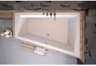 Асиметрична ванна Besco Intima Duo, 180x125cm, правий варіант, акрилова, біла