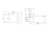 Змішувач для умивальника Besco Decco II, підлогова, висота 215mm, хром