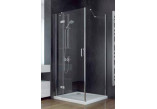 Душова кабіна квадратна Besco Viva 195, 80x80cm, для кутового входу, скло прозоре, profil хром