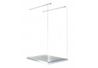 Душова кабіна Walk In Besco Aveo Due, 130x195cm, скло прозоре, profil хром