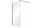 Душова кабіна Walk In Besco Aveo Black, 90x195cm, скло прозоре, profil чорний мат.