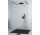 Душова кабіна Walk In Besco Aveo Due Black, 120x195cm, скло прозоре, profil чорний мат.