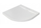 Піддон напівкруглий Besco Axim Ultraslim, 80x80cm, акрильний, білий