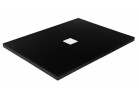 Піддон прямокутний Besco Nox Ultraslim, 100x90cm, біла Решітка декоративна, konglomeratowy, чорний