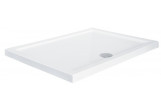 Піддон прямокутний Besco Alpina Slimline, 100x80cm, акрильний, білий