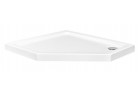 П ятикутний душевий піддон Besco Bergo Slimline, 90x90cm, акрильний, білий