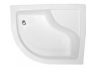 Піддон asymentryczny Besco Maxi, 120x85cm, правий, z siedziskiem, акрильний, білий