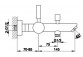Однорычажный для ванны Kohlman Nexen, на стінку, 2 виходи wody, хром
