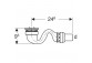 Сифон для піддону Geberot Sestra, висота 70mm, zaсифонowanie 30mm, чорний