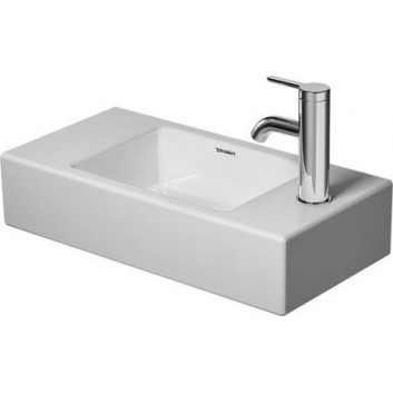 Меблевий умивальник мала Duravit Vero Air, 50x25cm, отвір для змішувача з правої stronie, без переливу, біла