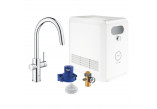 Комплект Grohe Blue Professional, jednostka chłodząca зі змішувачем у формі C, do wody gazowanej, obracana кран, хром 