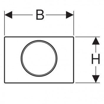Кнопка uruchamiający Geberit Sigma10, 24,6x16,4cm, do spłukiwania z funkcją stop, нержавіюча сталь, pierścień декоративний polerowany, колір білий мат.