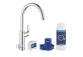 Комплект startowy Grohe Blue Pure зі змішувачем kuchenną Minta у формі L, filtrowanie wody, висувний злив, нержавіюча сталь