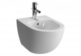 Bidet підвісний Vitra Sento, 54x36,5cm, z переливом, отвір для змішувача, білий