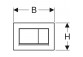 Кнопка uruchamiający Geberit Sigma 30, do spłukiwania dwudzielnego, чорний мат.