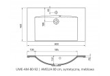 Меблевий умивальник Oristo UNI Amelia, 80x46cm, z переливом, konglomeratowa, біла
